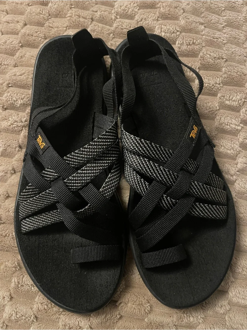Teva Voya Strappy Women's Black Sandals